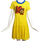 MOSCHINO COUTURE! - 2018 Yellow Cotton Letterman's Dress, Size 6
