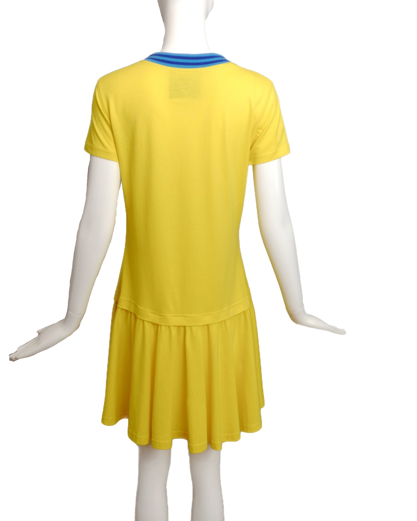 MOSCHINO COUTURE! - 2018 Yellow Cotton Letterman's Dress, Size 6