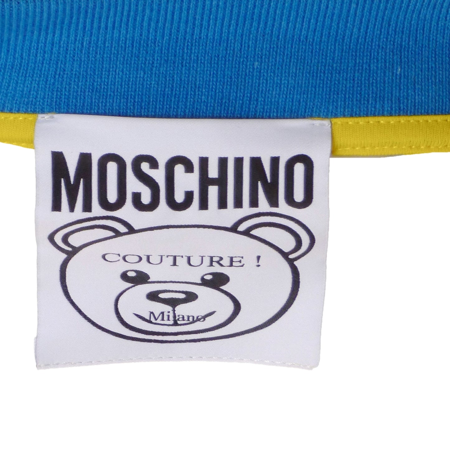 MOSCHINO COUTURE! - 2018 Yellow Cotton Letterman's Dress, Size 6