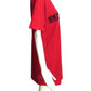 MOSCHINO COUTURE! - 2019 Red Embroidered T-Shirt Dress, Size 8