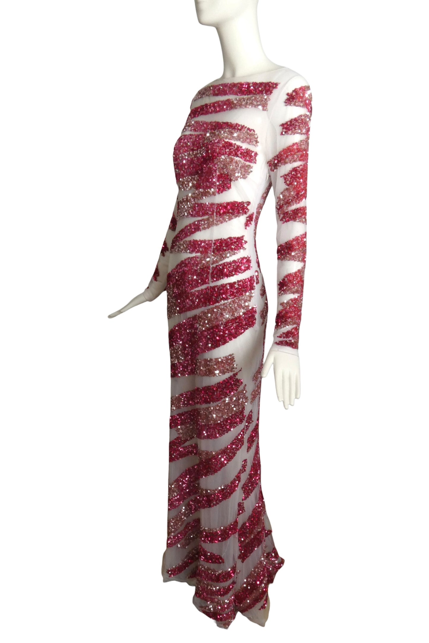 MOSCHINO COUTURE! - 2019 Sequin & Net Evening Gown, Size 6
