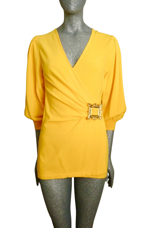 MOSCHINO COUTURE! - NWT 2020 Knit Wrap Style Top, Size 6