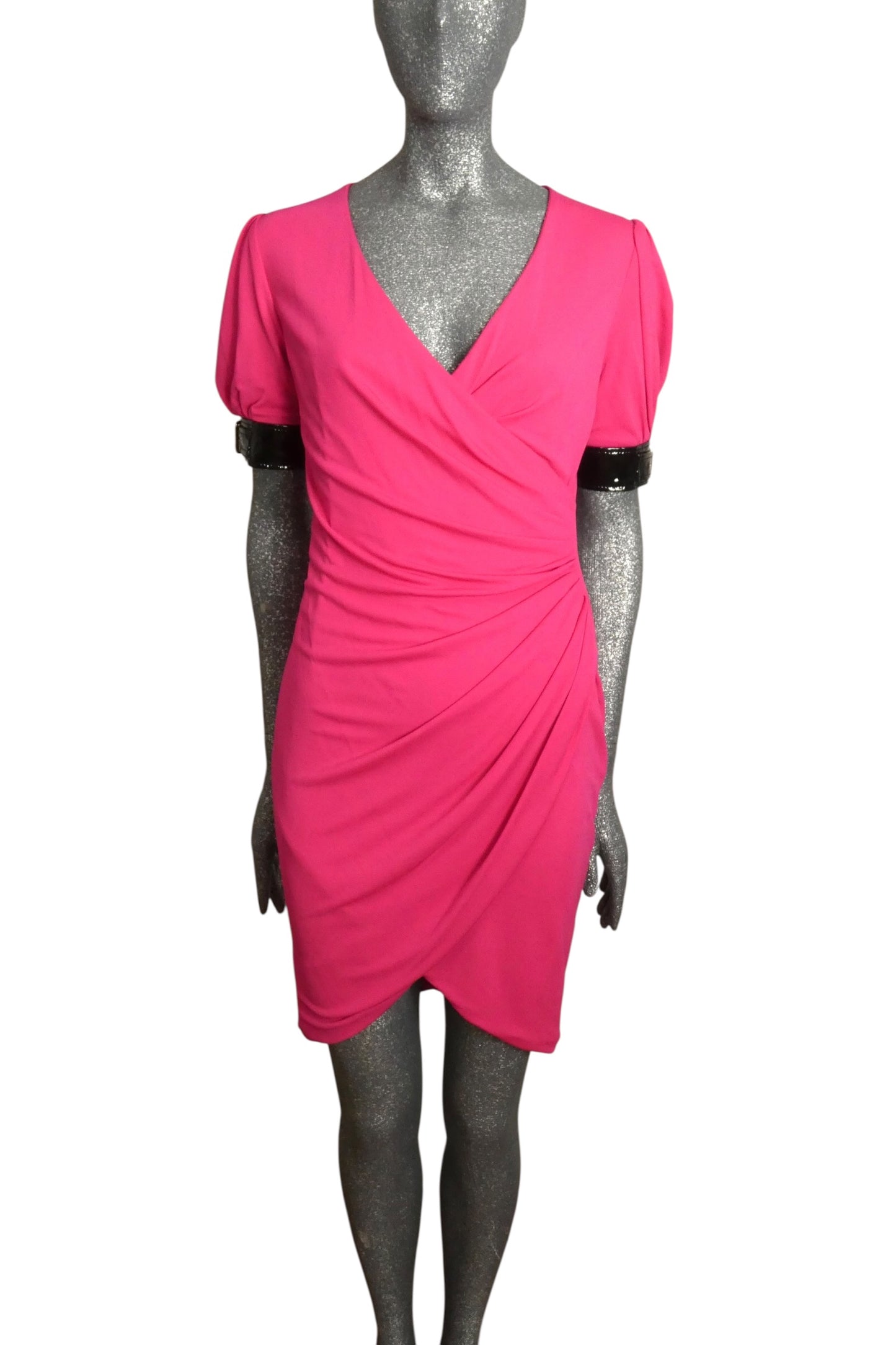 MOSCHINO COUTURE! - 2020s NWT Jersey Knit & Patent Dress, Size 6