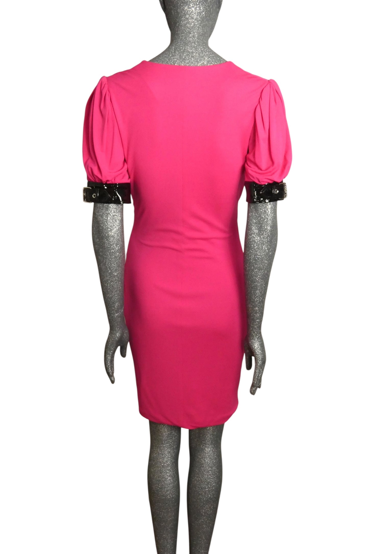MOSCHINO COUTURE! - 2020s NWT Jersey Knit & Patent Dress, Size 6