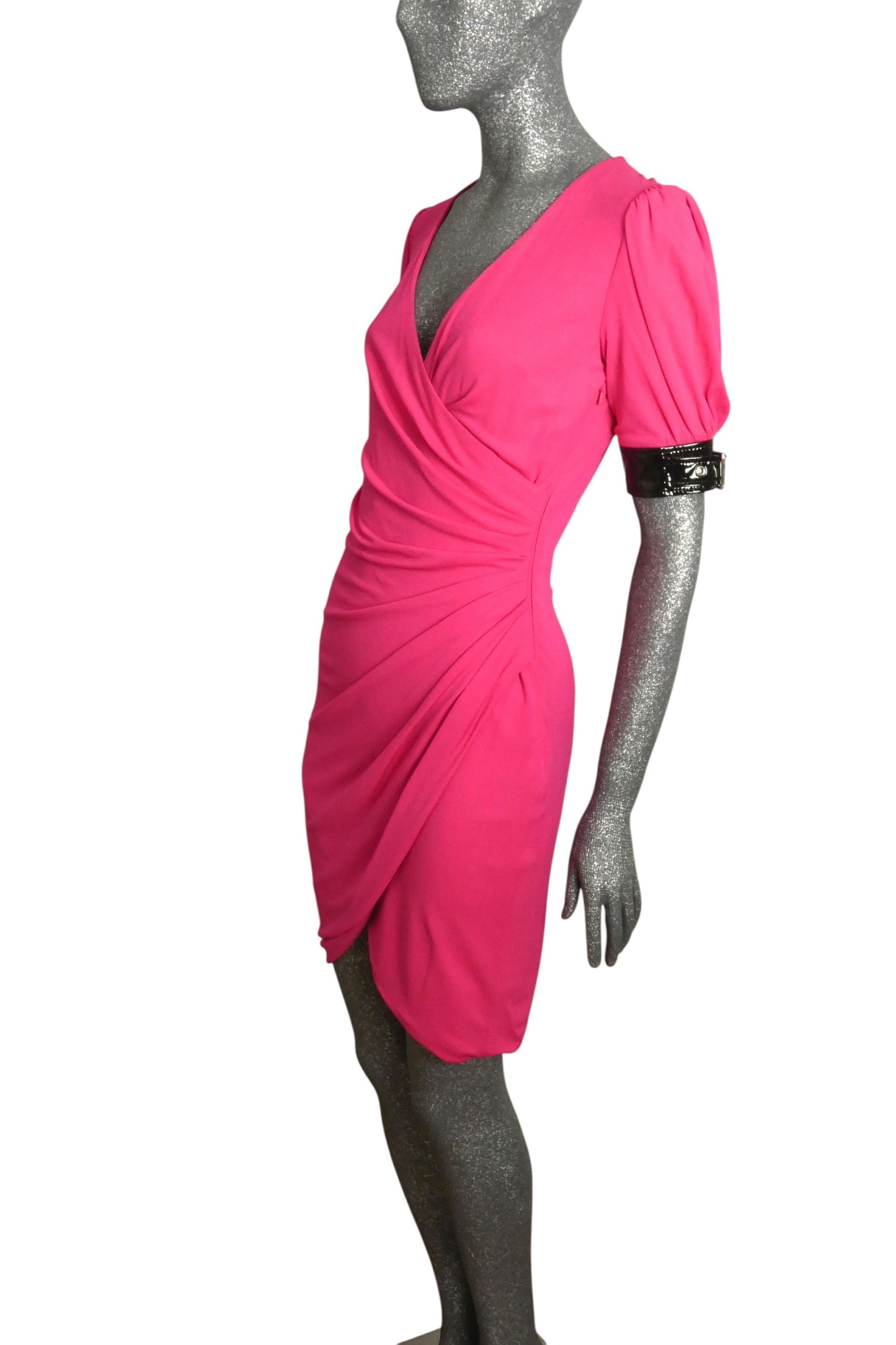 MOSCHINO COUTURE! - 2020s NWT Jersey Knit & Patent Dress, Size 6