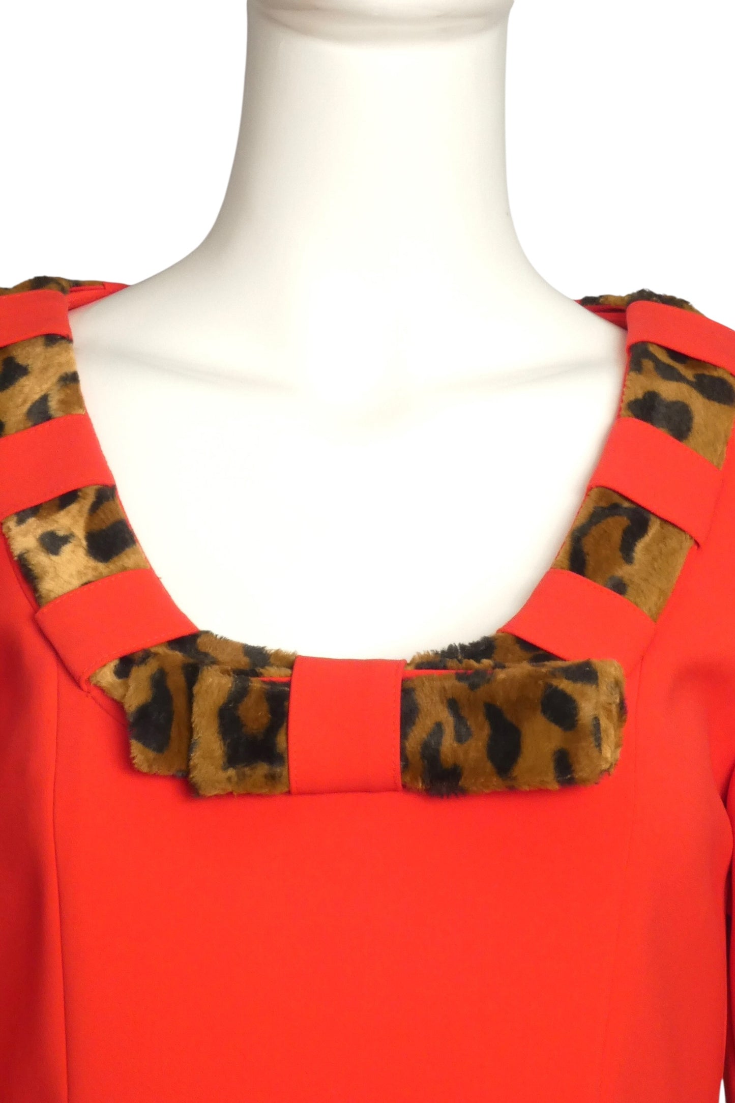 MOSCHINO COUTURE! - 2021 NWT Knit & Faux Fur Dress, Size-6