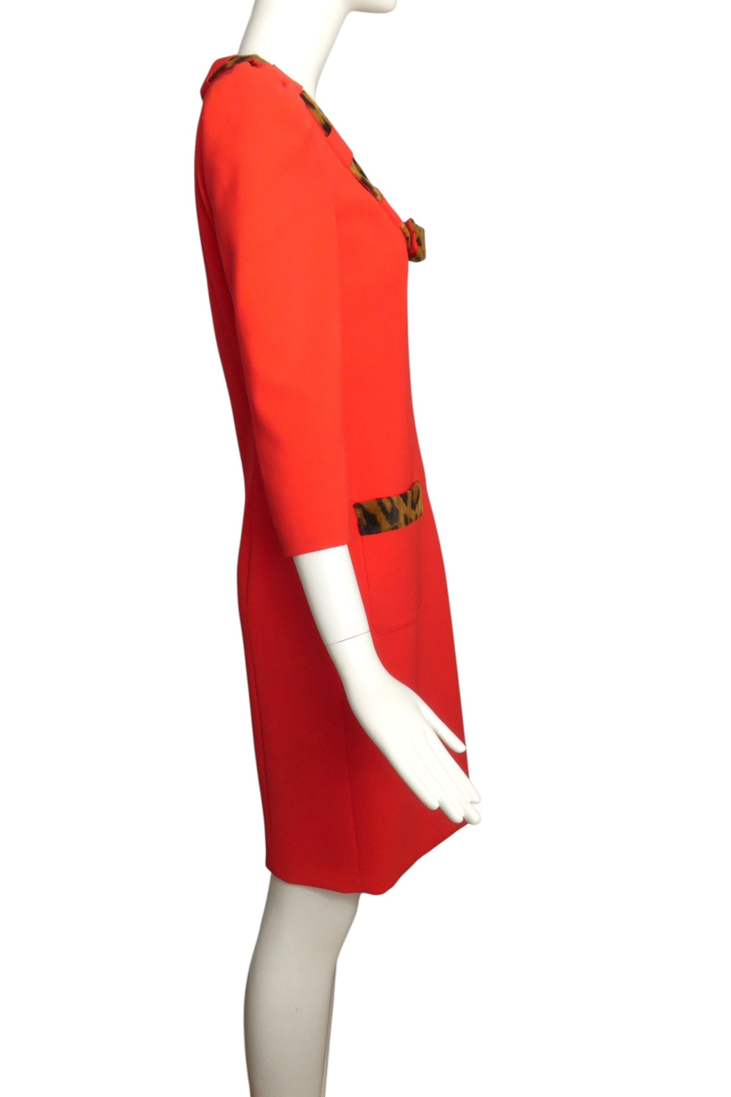 MOSCHINO COUTURE! - 2021 NWT Knit & Faux Fur Dress, Size-6