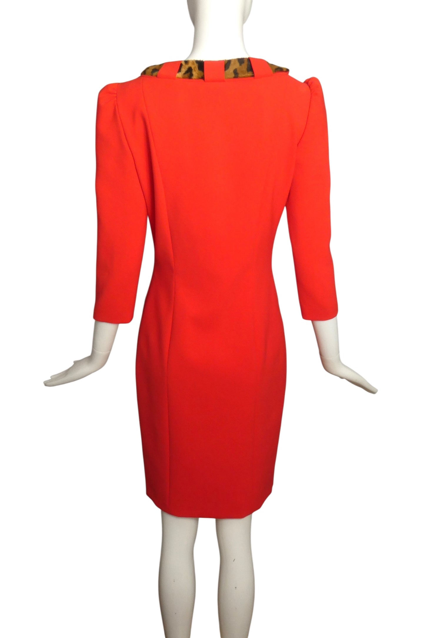 MOSCHINO COUTURE! - 2021 NWT Knit & Faux Fur Dress, Size-6