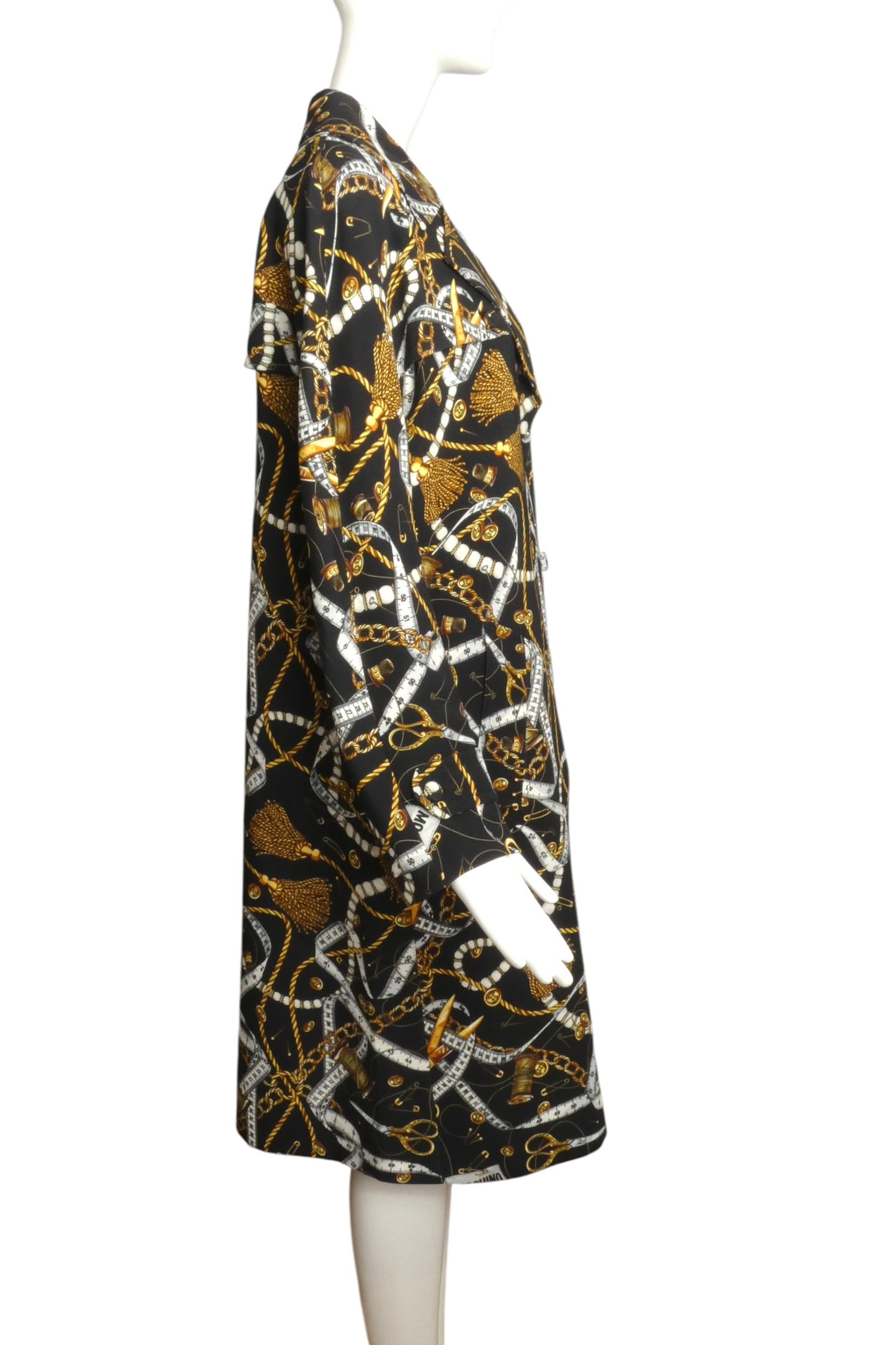 MOSCHINO COUTURE! - 2023 Rayon Print Overcoat, Size-6