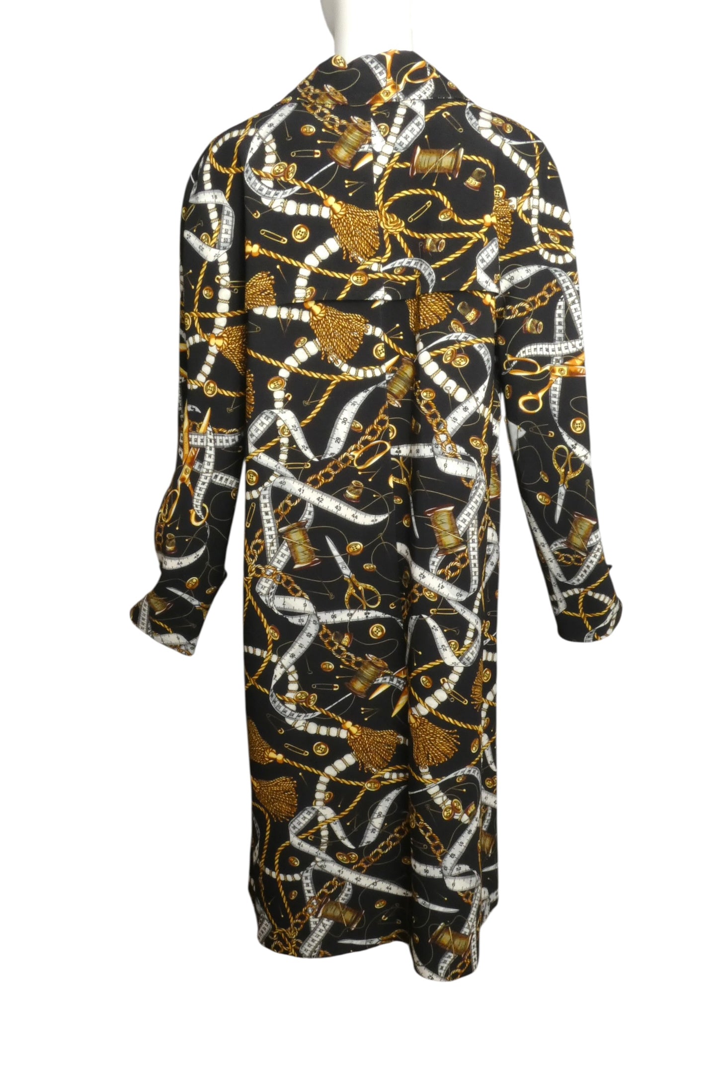 MOSCHINO COUTURE! - 2023 Rayon Print Overcoat, Size-6