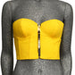 MOSCHINO COUTURE! - 2024 Yellow Crepe Bustier, Size-8