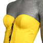 MOSCHINO COUTURE! - 2024 Yellow Crepe Bustier, Size-8
