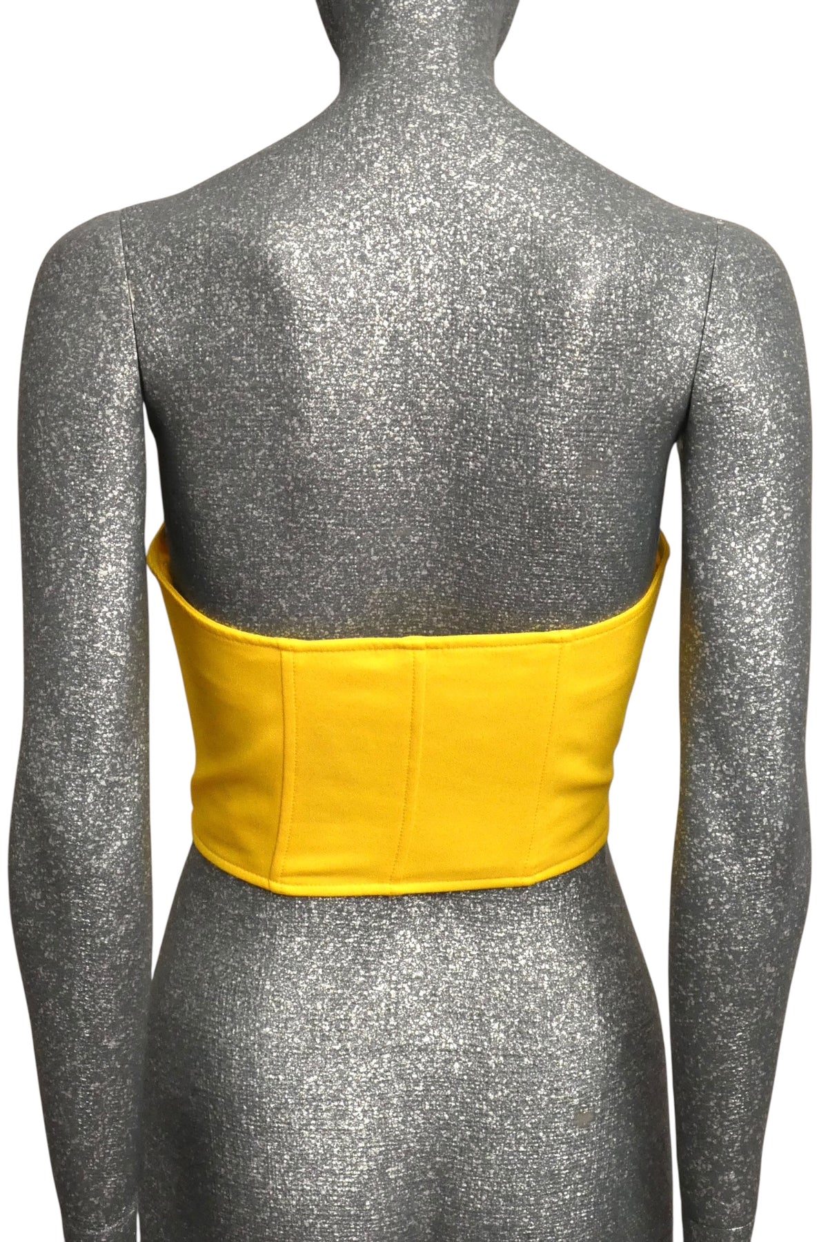 MOSCHINO COUTURE! - 2024 Yellow Crepe Bustier, Size-8