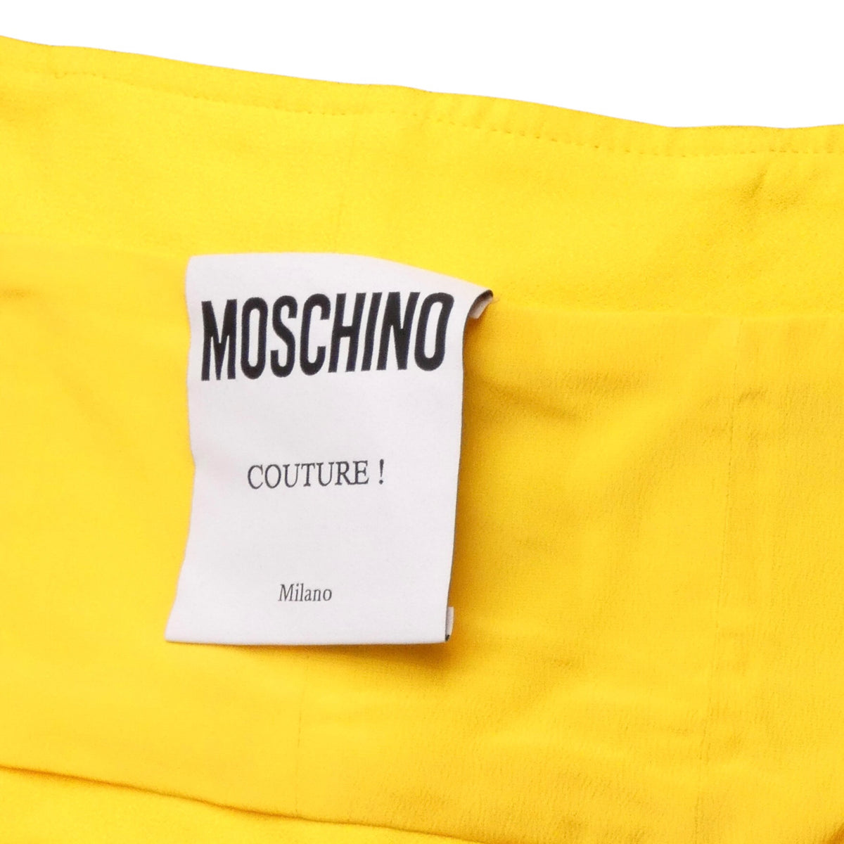 MOSCHINO COUTURE! - 2024 Yellow Crepe Bustier, Size-8