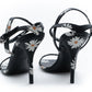 MOSCHINO COUTURE! - 2025 Black & White Floral Sandals, Size-37.5