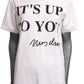 MOSCHINO COUTURE! - 2025 White & Black "It's Up To You" T-Shirt, Size-2