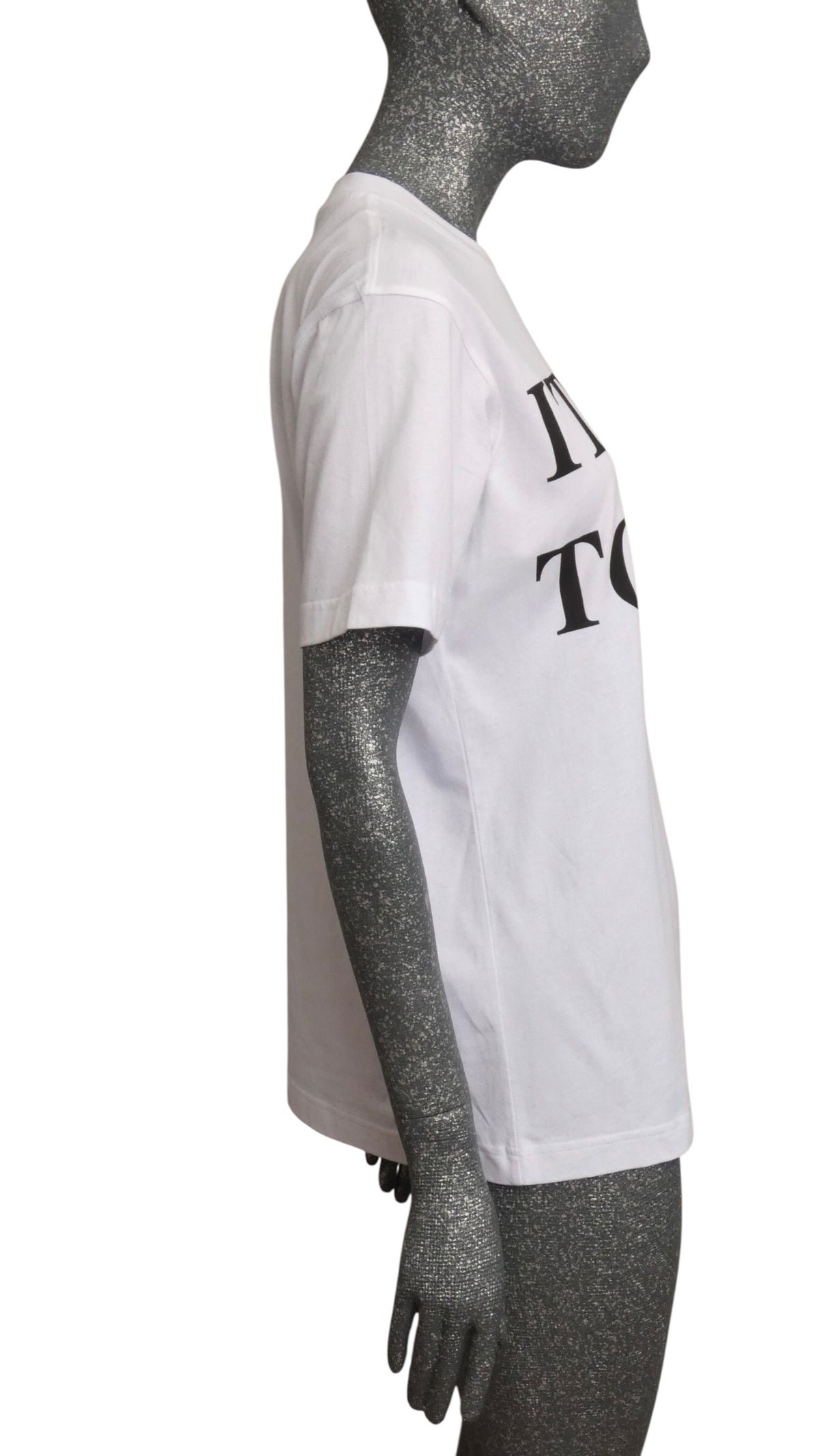 MOSCHINO COUTURE! - 2025 White & Black "It's Up To You" T-Shirt, Size-2