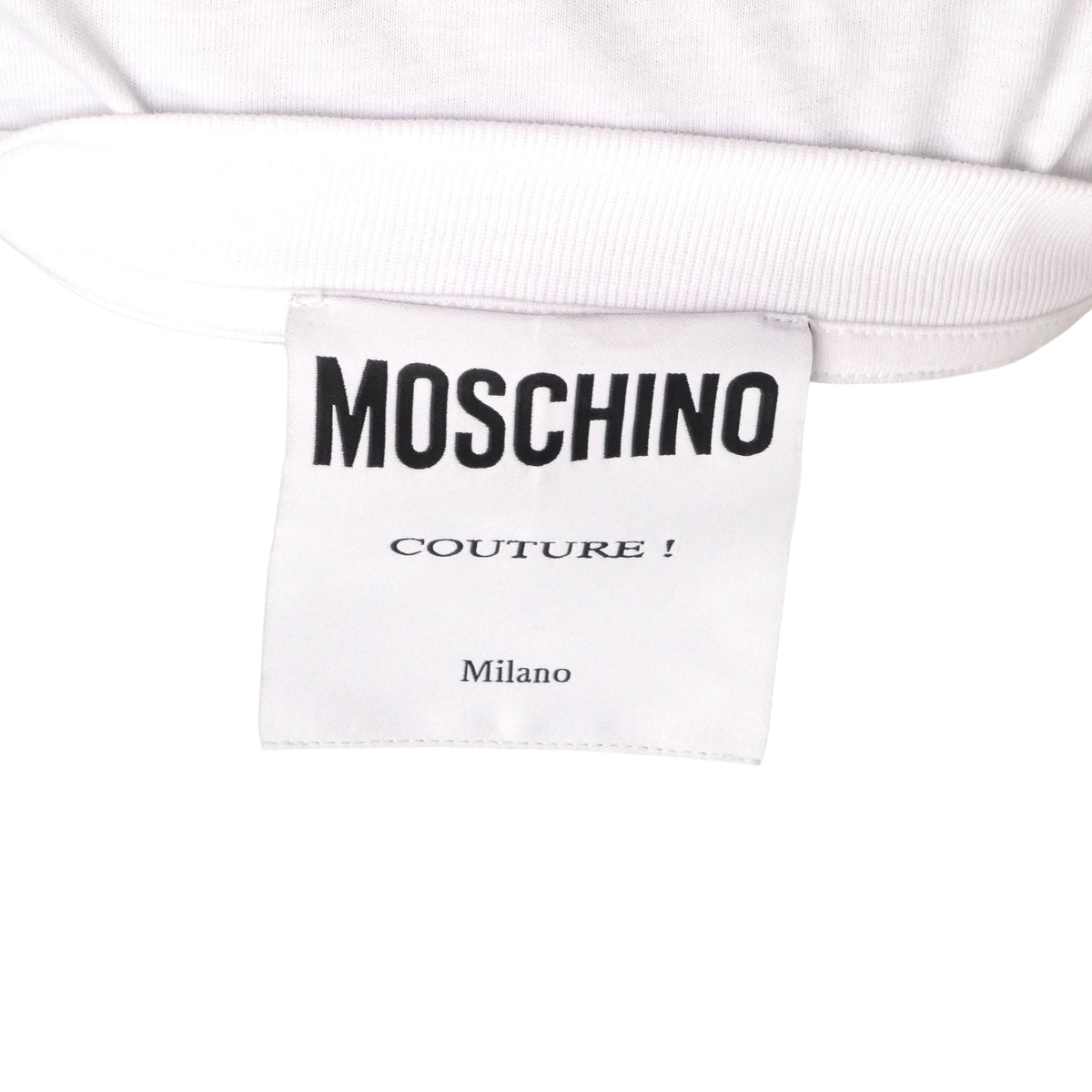 MOSCHINO COUTURE! - 2025 White & Black "It's Up To You" T-Shirt, Size-2