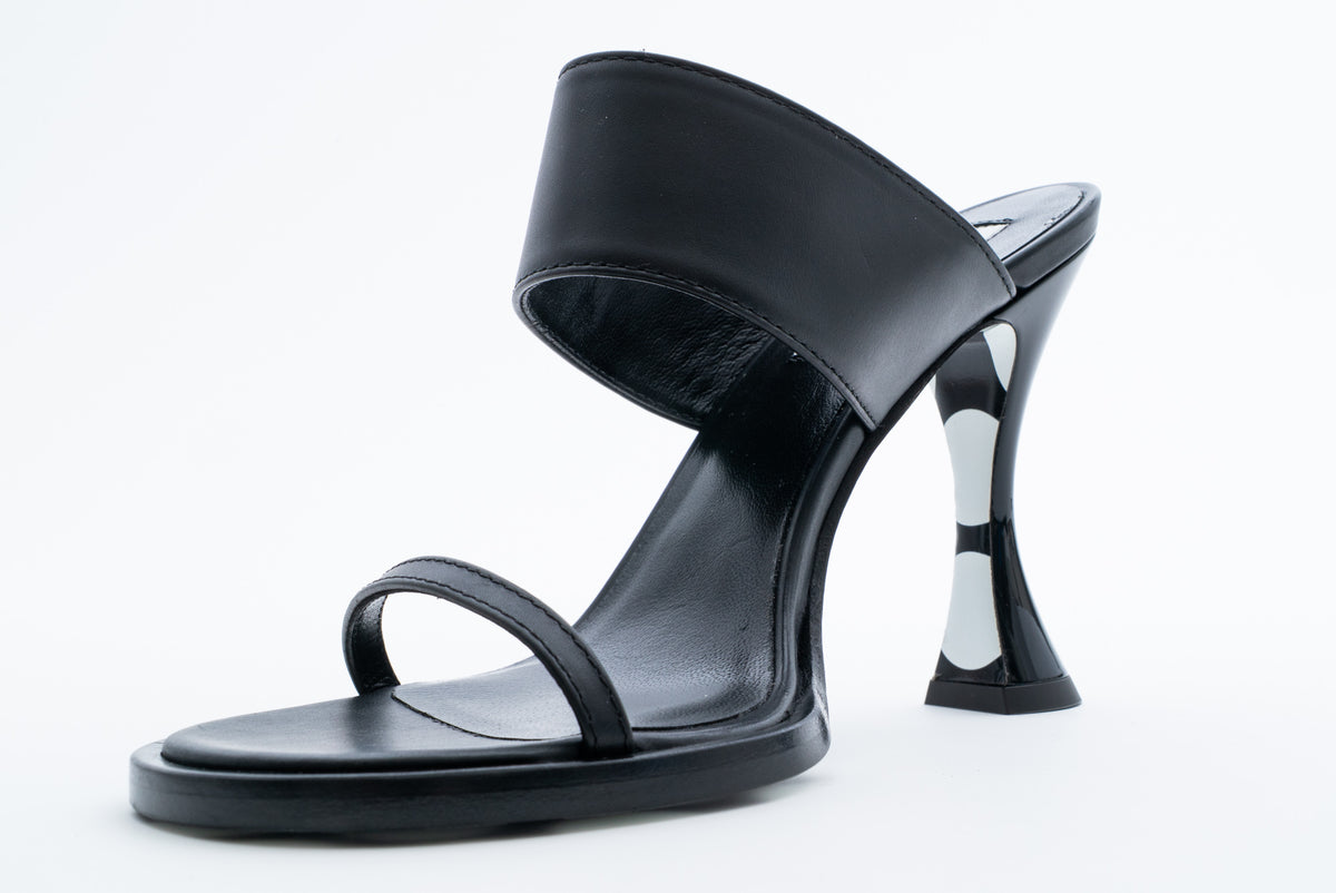 MOSCHINO COUTURE! - 2025 Black Leather Sandals, Multiple Items Available
