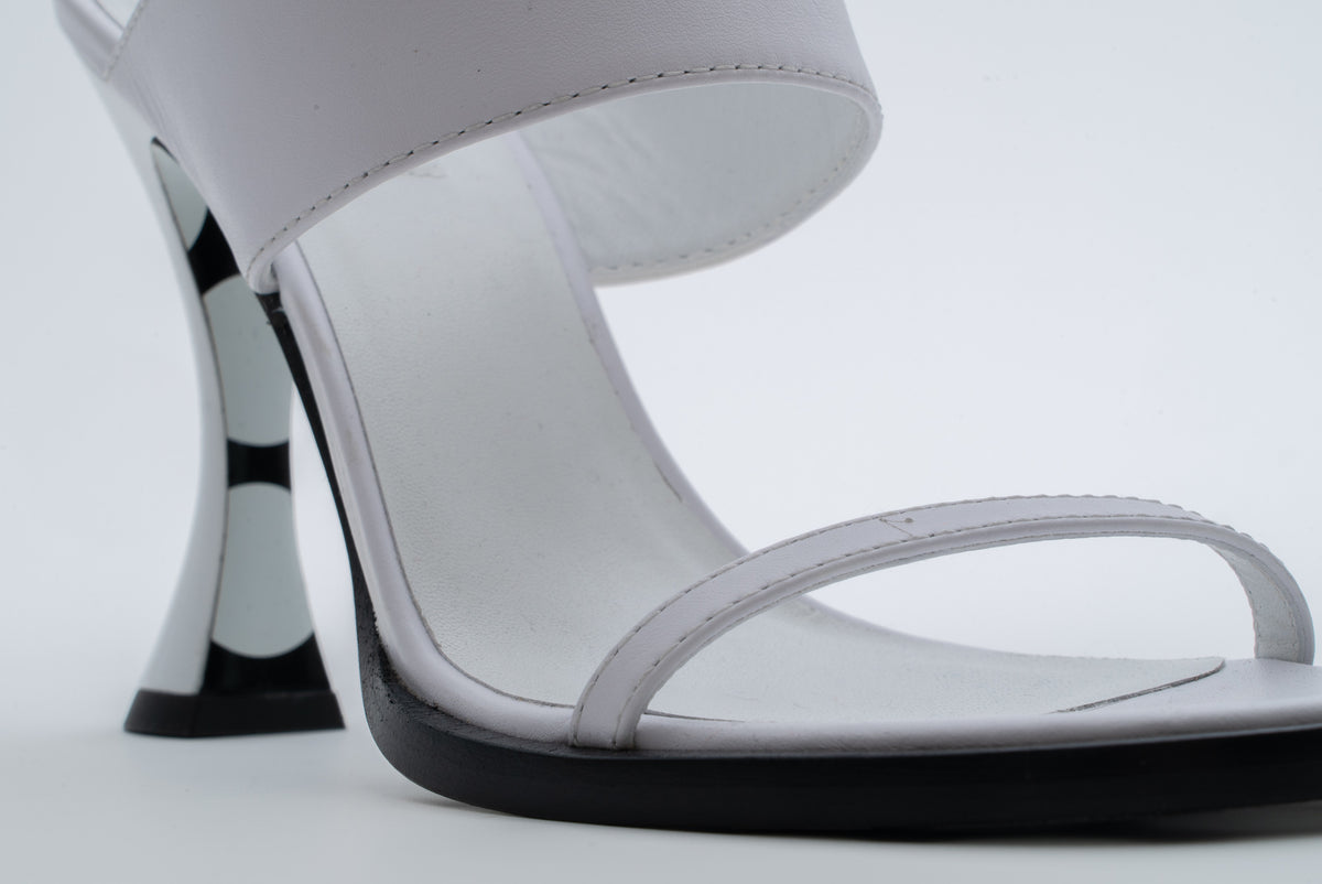 MOSCHINO COUTURE! - 2025 White Leather Sandals, Multiple Items Available