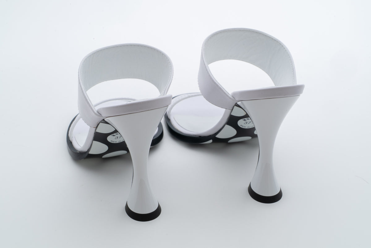 MOSCHINO COUTURE! - 2025 White Leather Sandals, Multiple Items Available