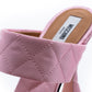 MOSCHINO COUTURE! - 2025 Pink Quilted Satin Sandals, Size-38.5
