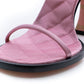 MOSCHINO COUTURE! - 2025 Pink Quilted Satin Sandals, Size-38.5