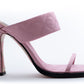 MOSCHINO COUTURE! - 2025 Pink Quilted Satin Sandals, Size-38.5