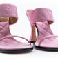 MOSCHINO COUTURE! - 2025 Pink Quilted Satin Sandals, Size-38.5