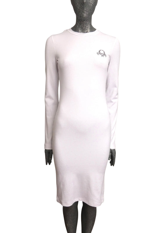 MOSCHINO COUTURE! - 2025 NWT White Ribbed Knit Dress, Multiple Sizes Available