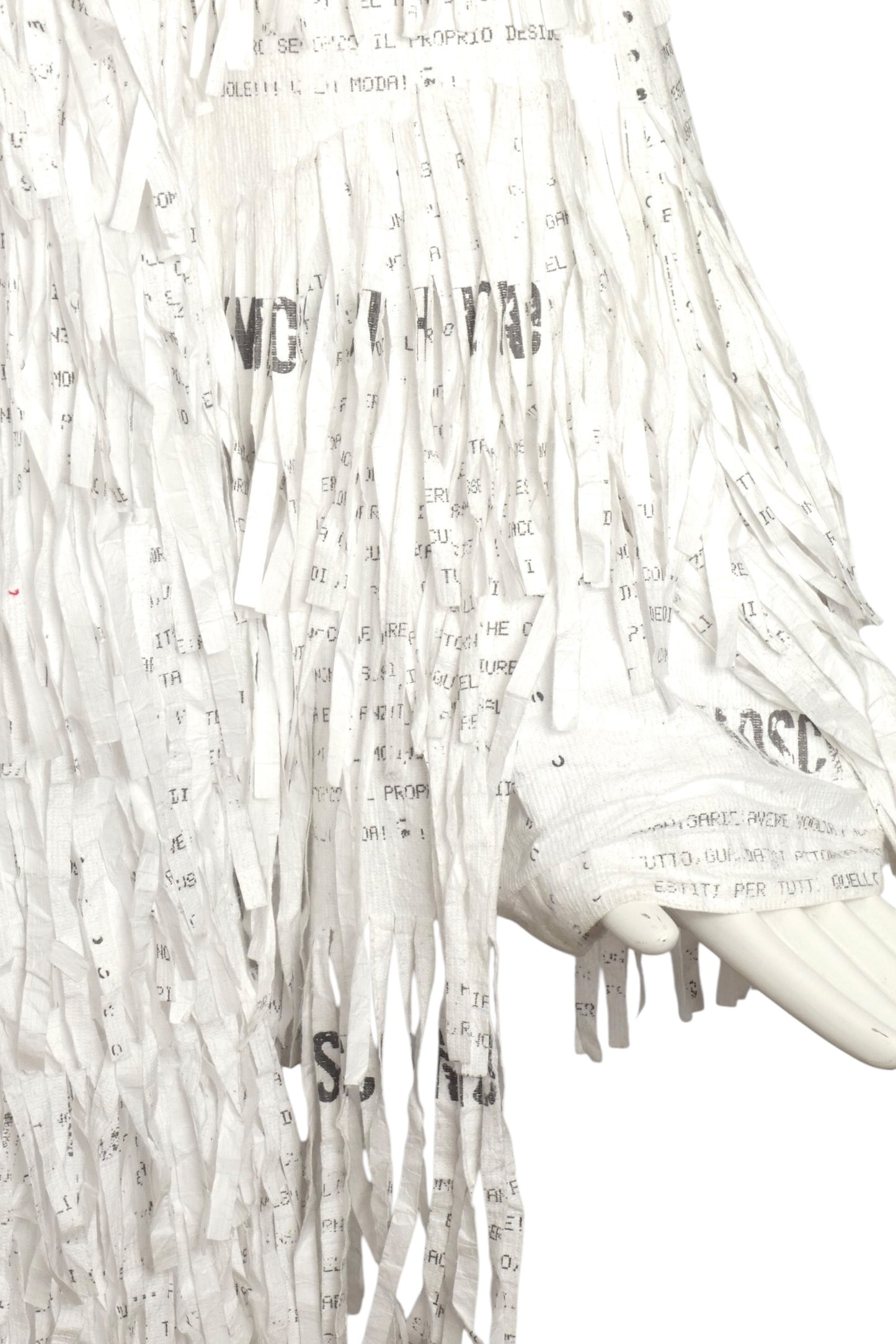 MOSCHINO COUTURE! - 2025 Shredded Paper Overcoat, Size-4
