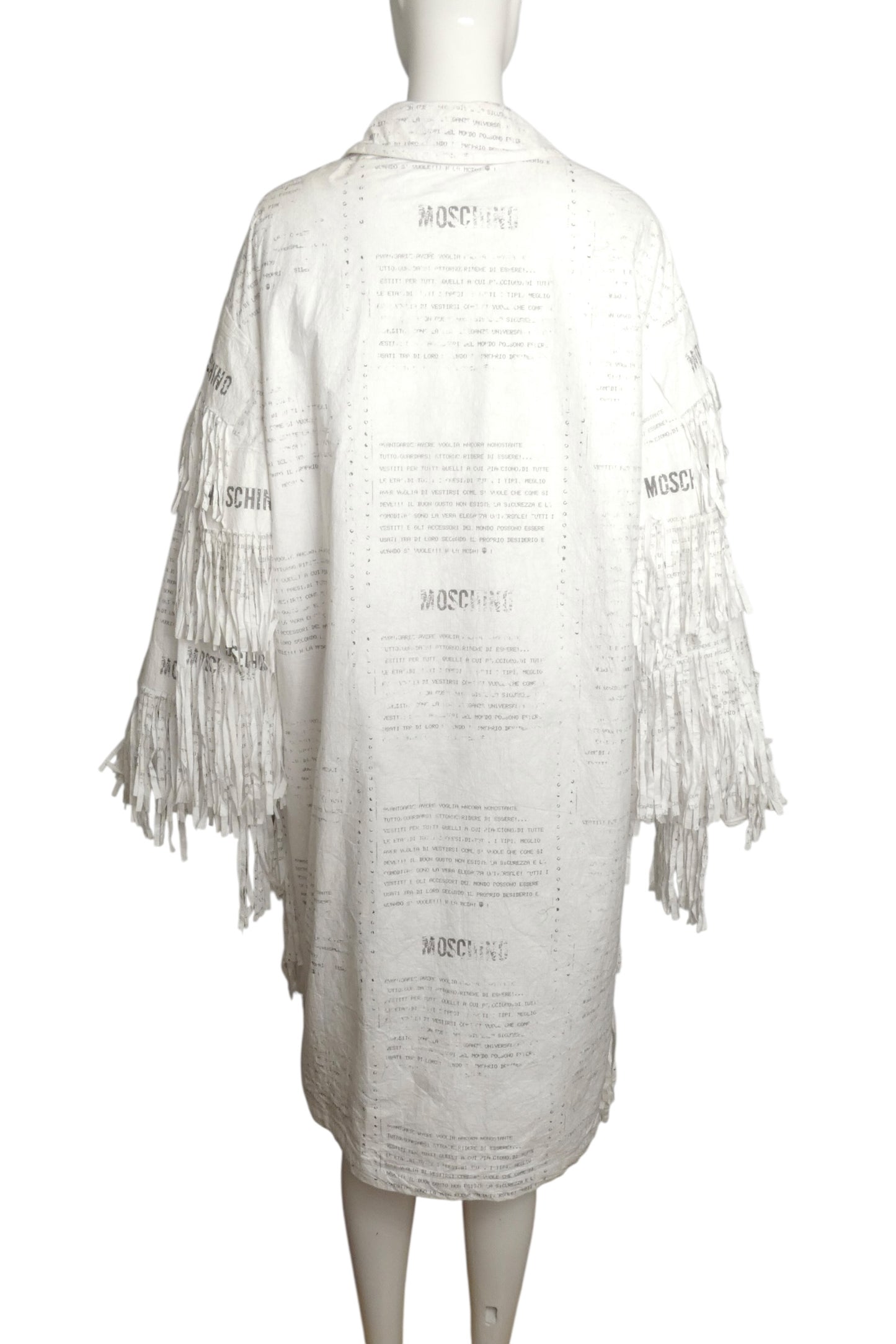 MOSCHINO COUTURE! - 2025 Shredded Paper Overcoat, Size-4