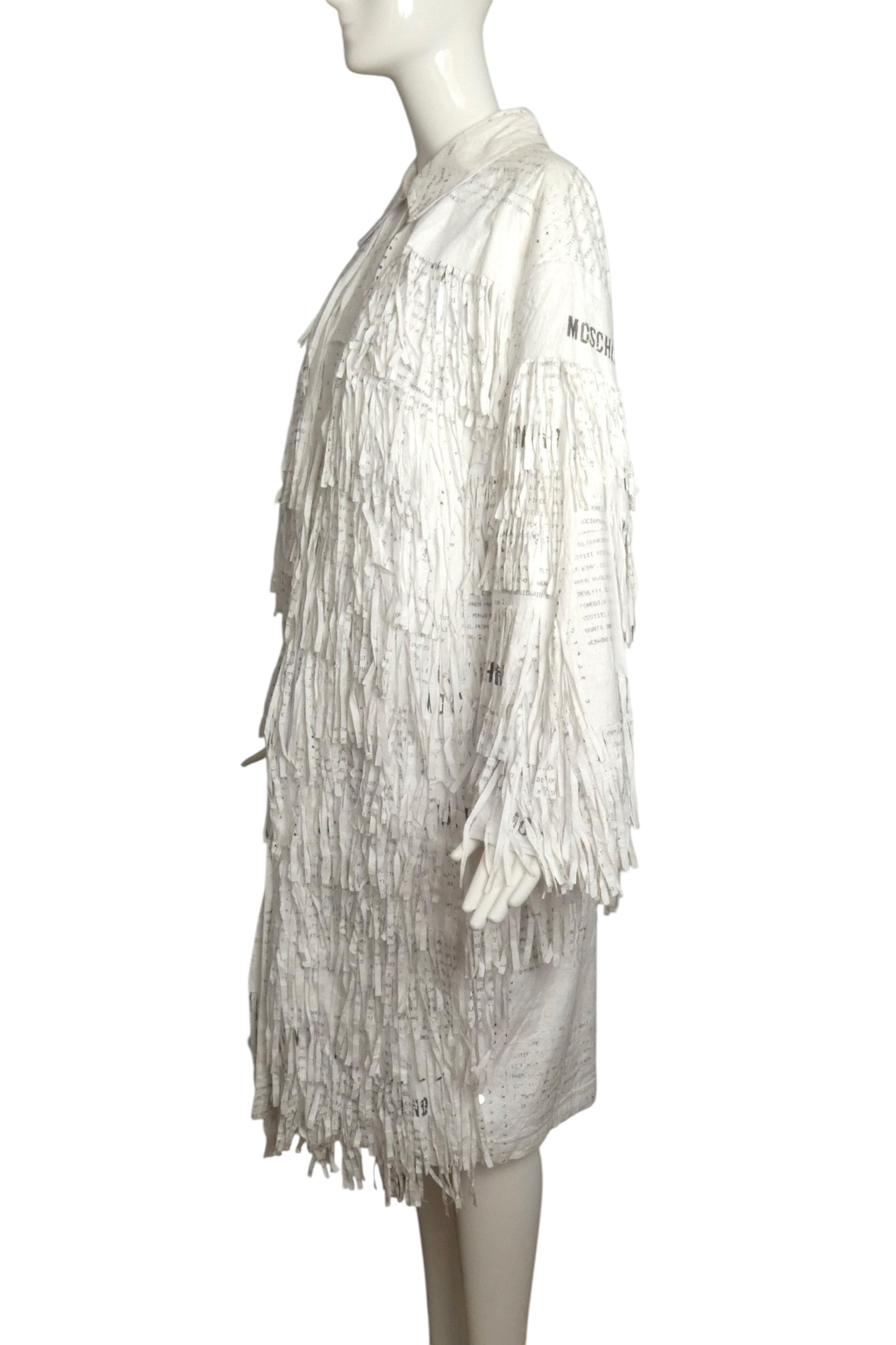 MOSCHINO COUTURE! - 2025 Shredded Paper Overcoat, Size-4