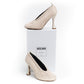 MOSCHINO COUTURE! - 2025 Ivory Woven Twine Pumps, Size-38.5