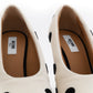 MOSCHINO COUTURE! - S2025 Ivory & Black Velvet Dot Pumps, Size-39
