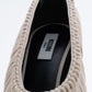 MOSCHINO COUTURE! - 2025 Ivory Woven Twine Pumps, Size-38.5