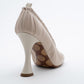 MOSCHINO COUTURE! - 2025 Ivory Woven Twine Pumps, Size-38.5