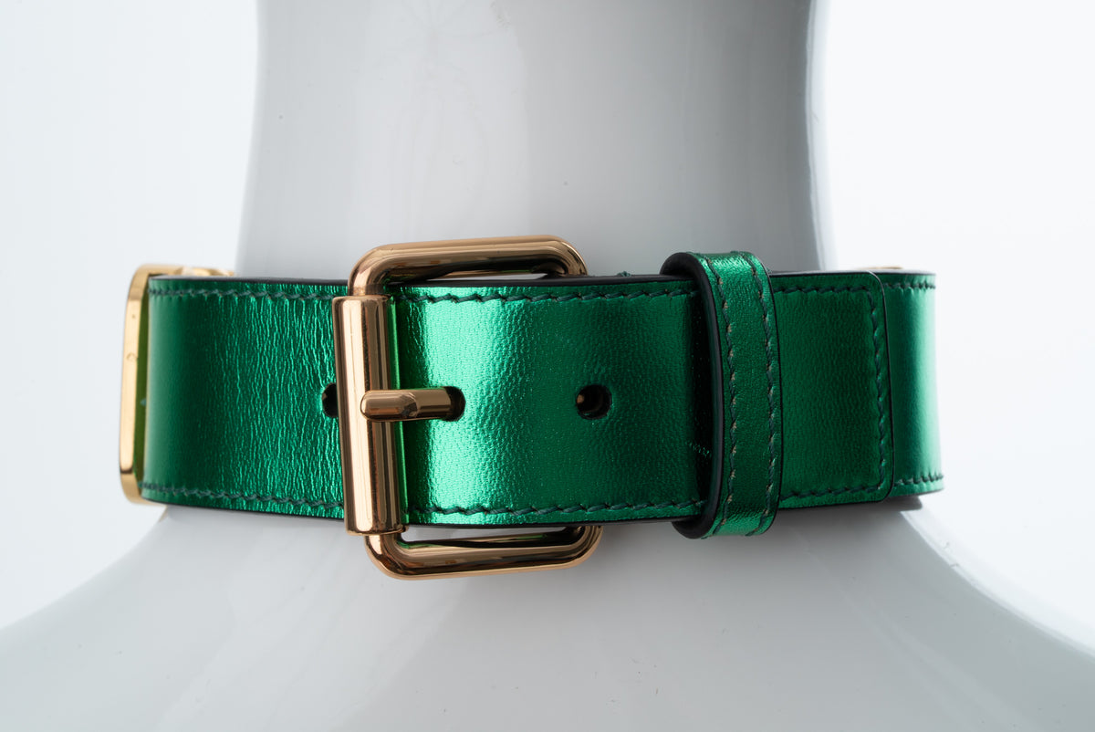MOSCHINO COUTURE! - 2019 Rhinestone Belt-Motif Choker