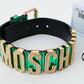 MOSCHINO COUTURE! - 2019 Rhinestone Belt-Motif Choker