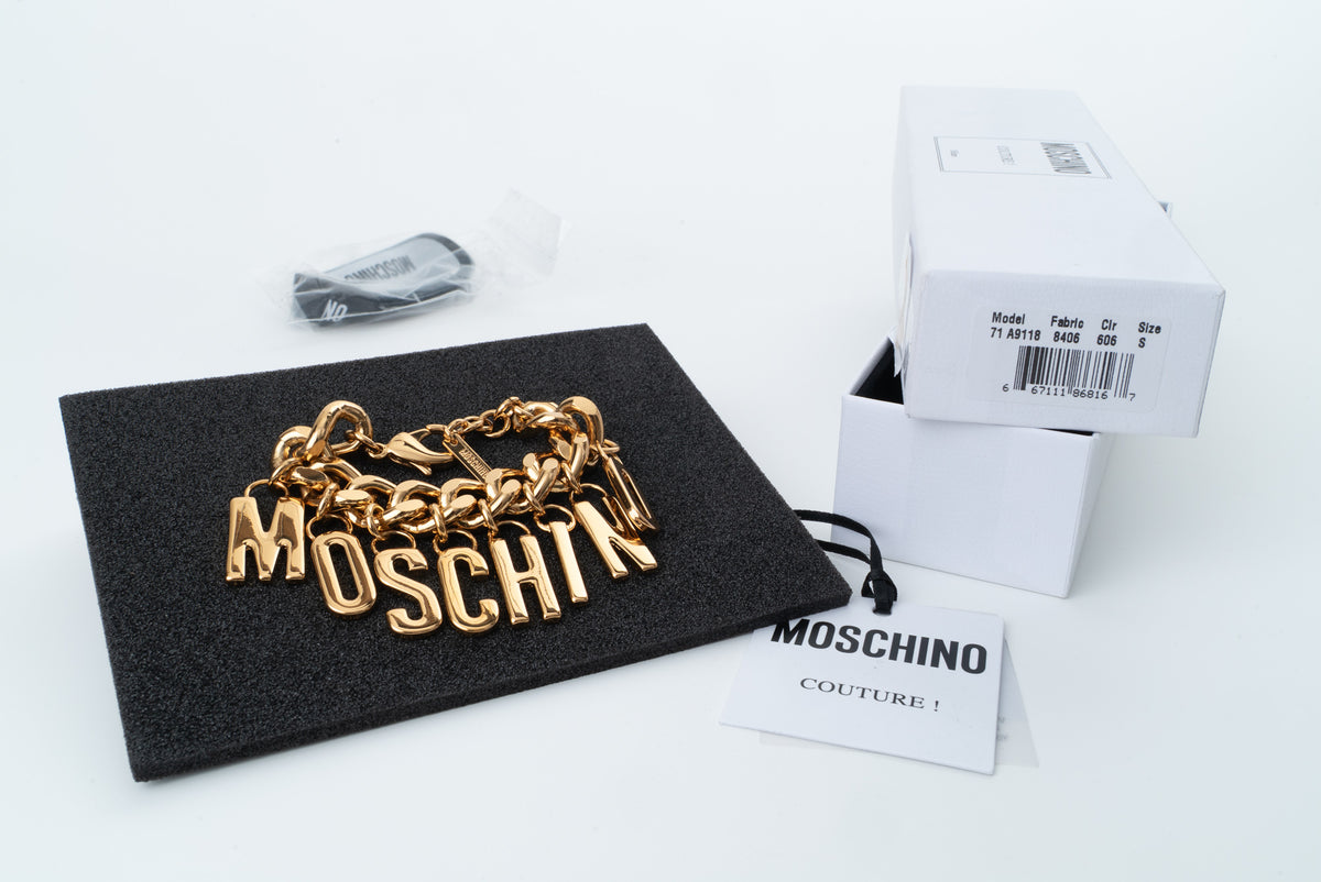 MOSCHINO COUTURE! - 2022 Gold-Tone Charm Bracelet