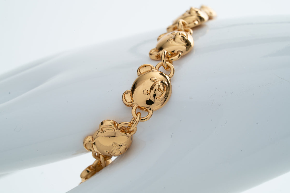 MOSCHINO COUTURE! - 2022 Teddy Bear Chain-Link Bracelet