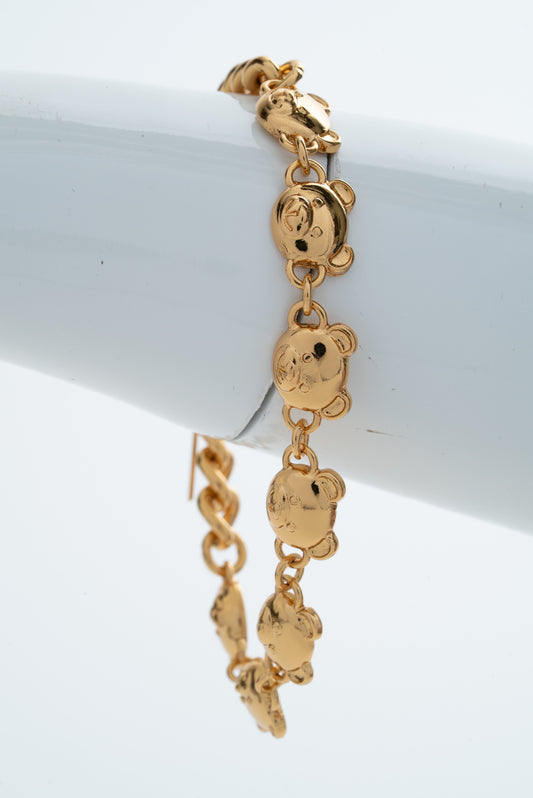 MOSCHINO COUTURE! - 2022 Teddy Bear Chain-Link Bracelet