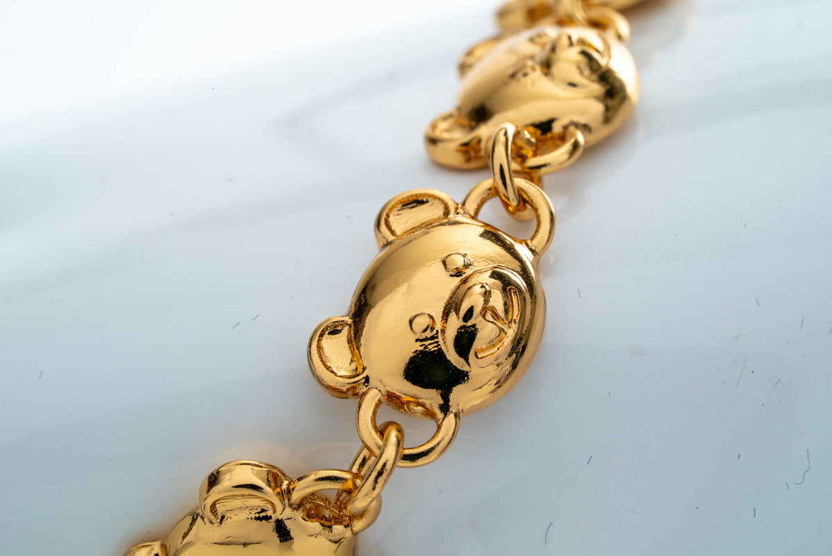 MOSCHINO COUTURE! - 2022 Teddy Bear Chain-Link Bracelet