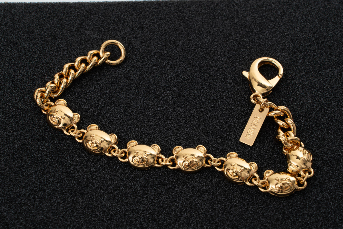 MOSCHINO COUTURE! - 2022 Teddy Bear Chain-Link Bracelet
