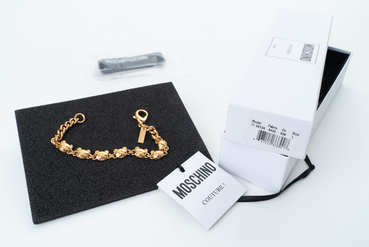 MOSCHINO COUTURE! - 2022 Teddy Bear Chain-Link Bracelet