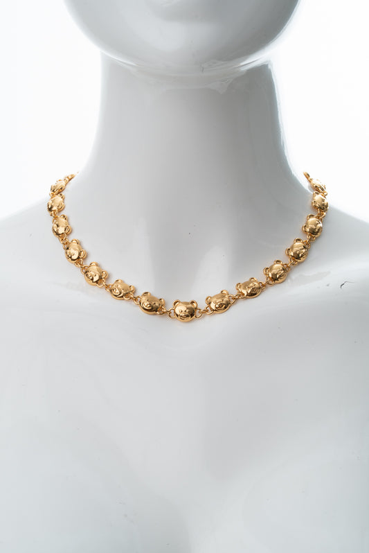 MOSCHINO COUTURE! - 2022 Teddy Bear Chain-Link Necklace
