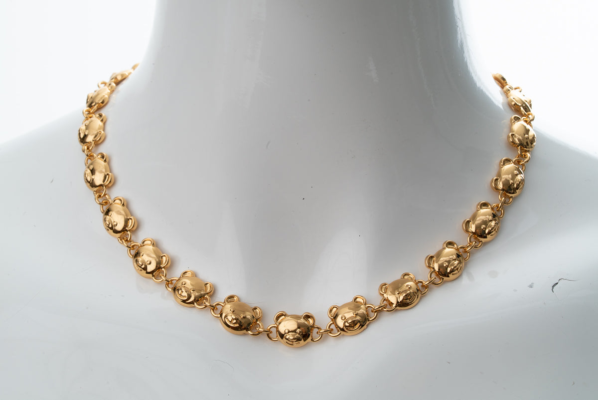 MOSCHINO COUTURE! - 2022 Teddy Bear Chain-Link Necklace