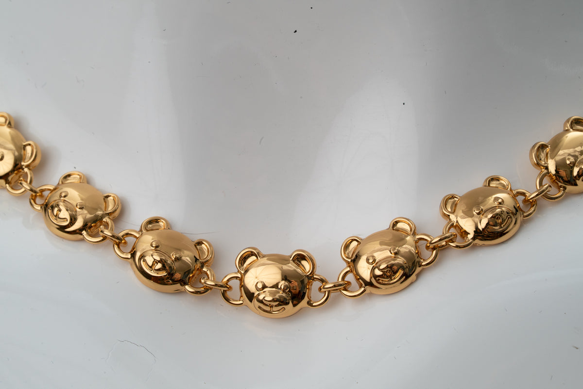 MOSCHINO COUTURE! - 2022 Teddy Bear Chain-Link Necklace