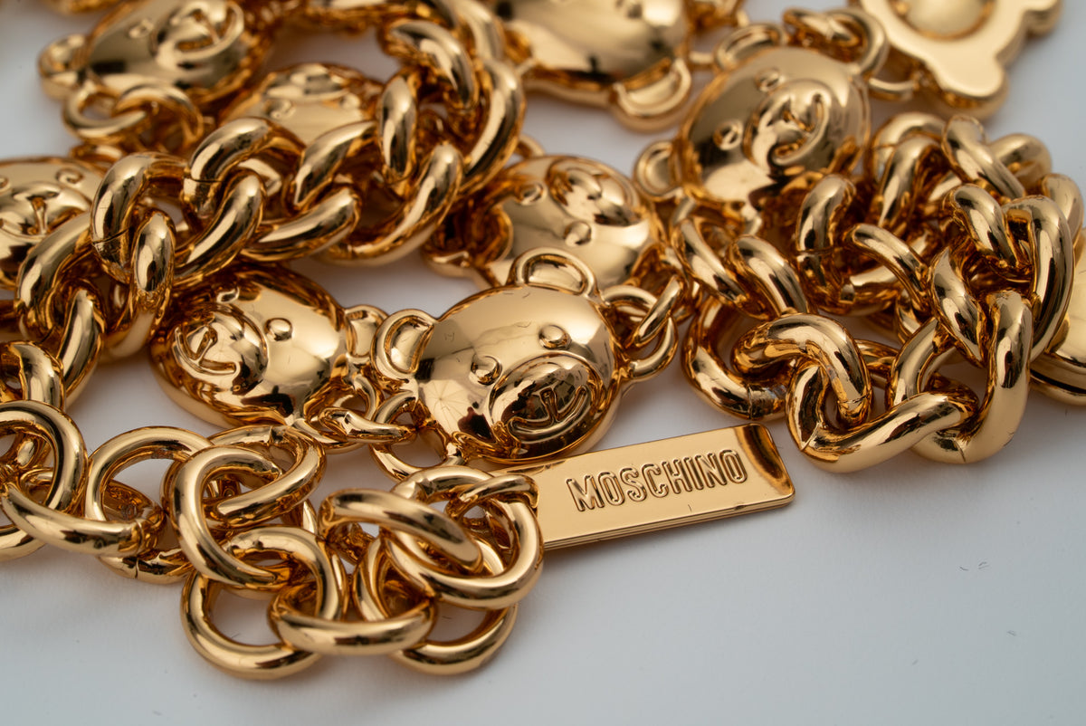 MOSCHINO COUTURE! - 2022 Teddy Bear Chain-Link Necklace