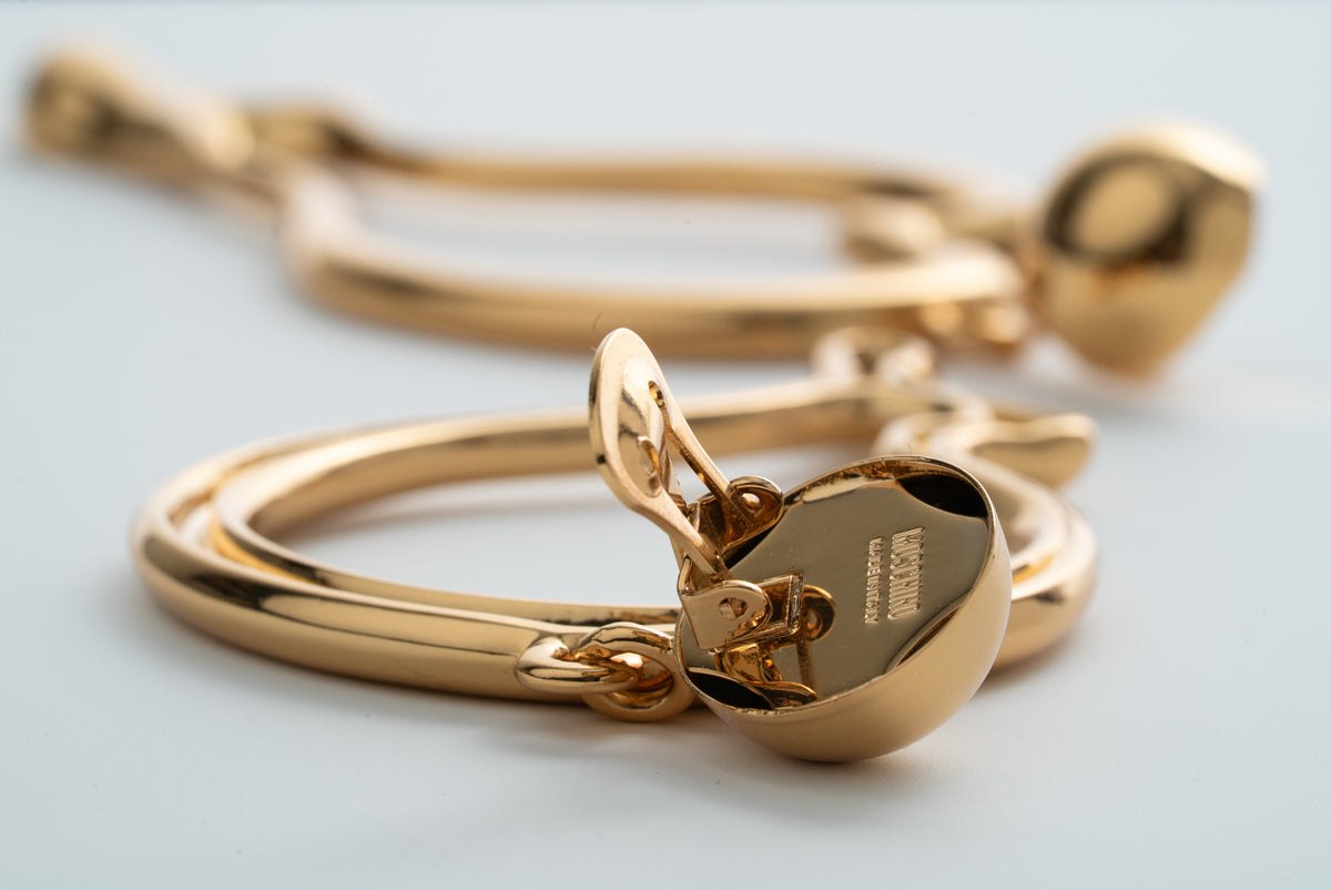MOSCHINO COUTURE! - 2023 Surrealist Statement Hoop Earrings